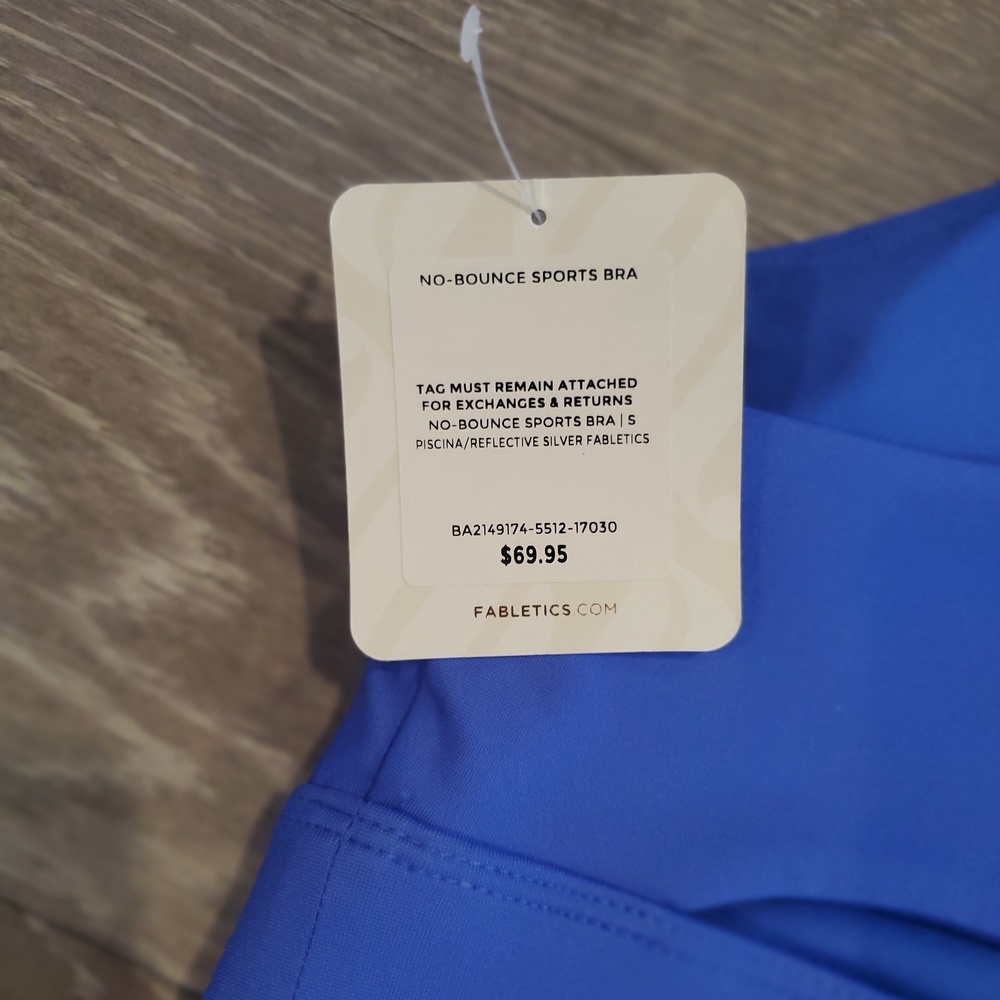 Fabletics Women's Vibrant Blue Sports Bra - Picture 3 of 4